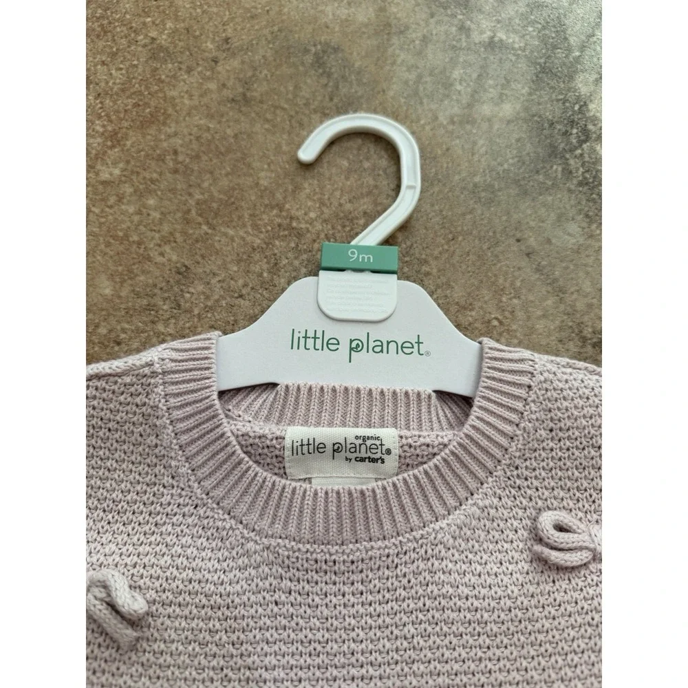 Baby Girls' Little Plant By Carter's Pink Bow Sweater Set Size 9 Months NWT
